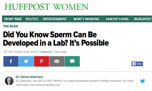 HuffPostHealthyLiving-031716 Sperm can be developed in a lab