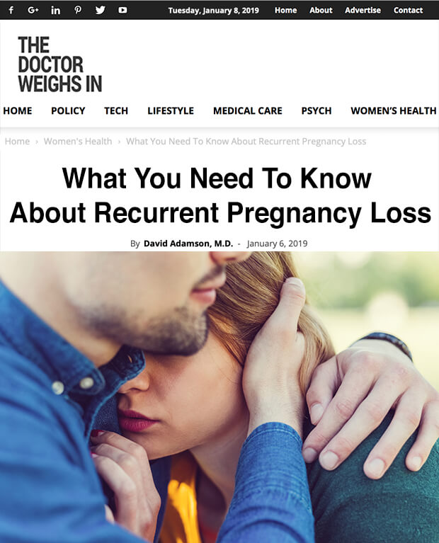 The Doctor Weighs In - Recurrent Pregnancy Loss