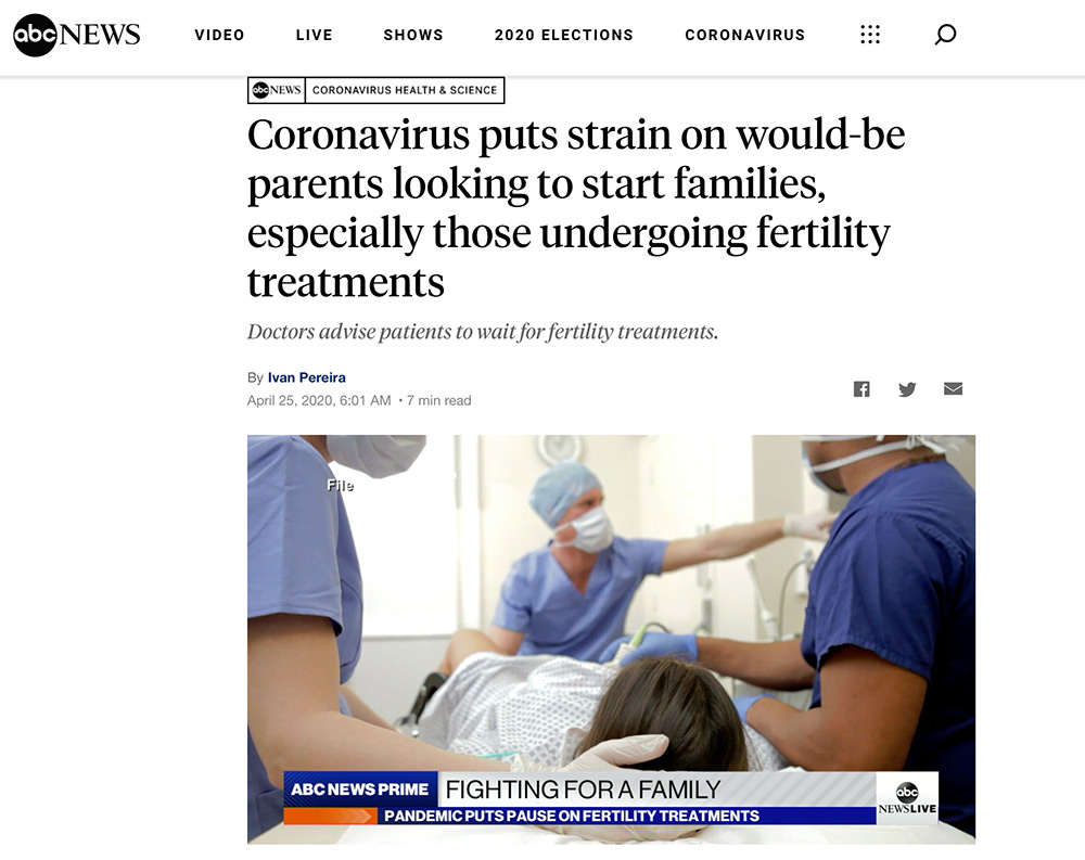 Coronavirus puts strain on would-be parents looking to start families, especially those undergoing fertility treatments