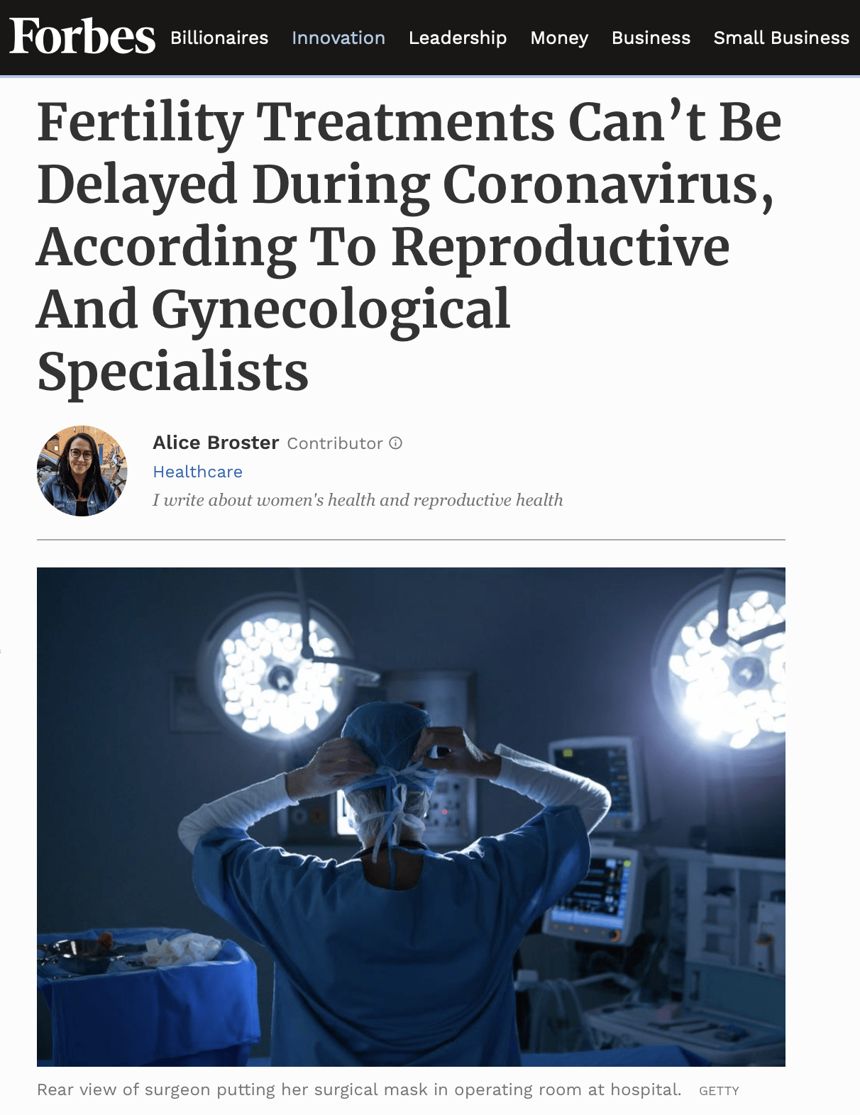 Fertility Treatments Can’t Be Delayed During Coronavirus